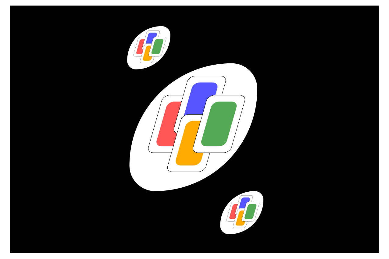 Podmetač izvornik s vibrantnim geometrijskim oblicima - TenStickers
