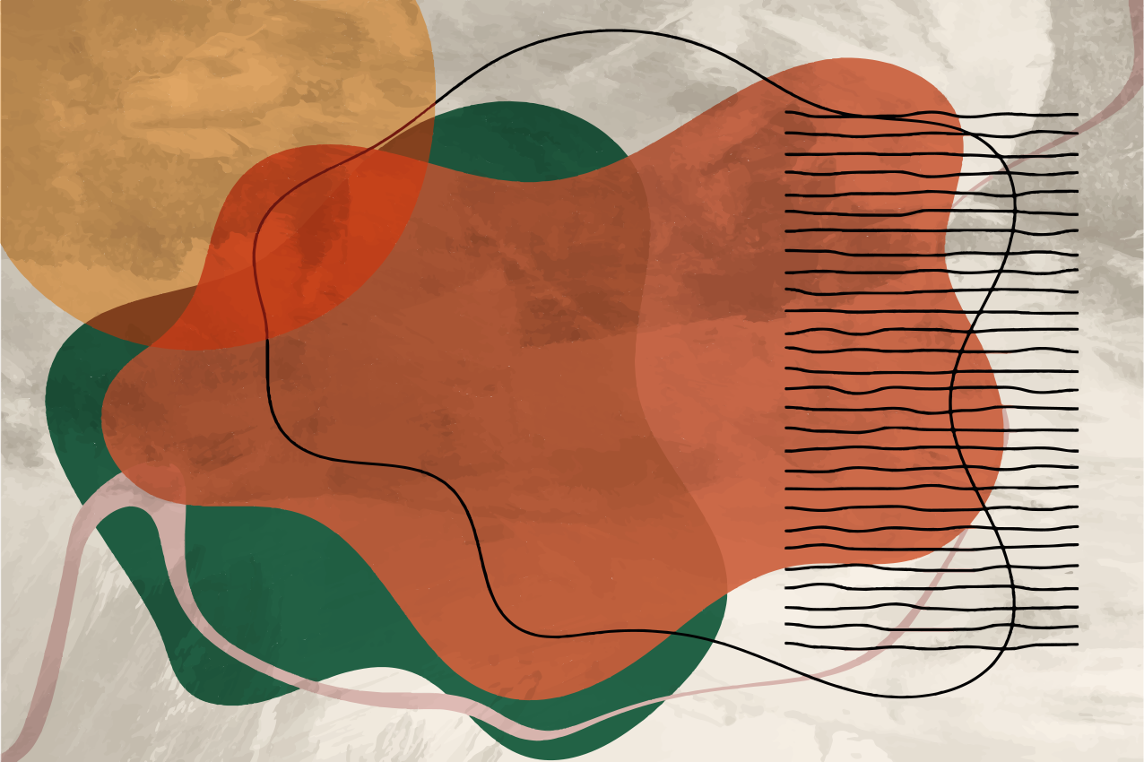 Podmetač moderan s vibrantnim apstraktnim oblicima - TenStickers