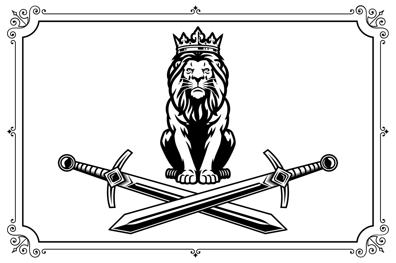 Podmetač izvornik s emblema kralja lavova - TenStickers