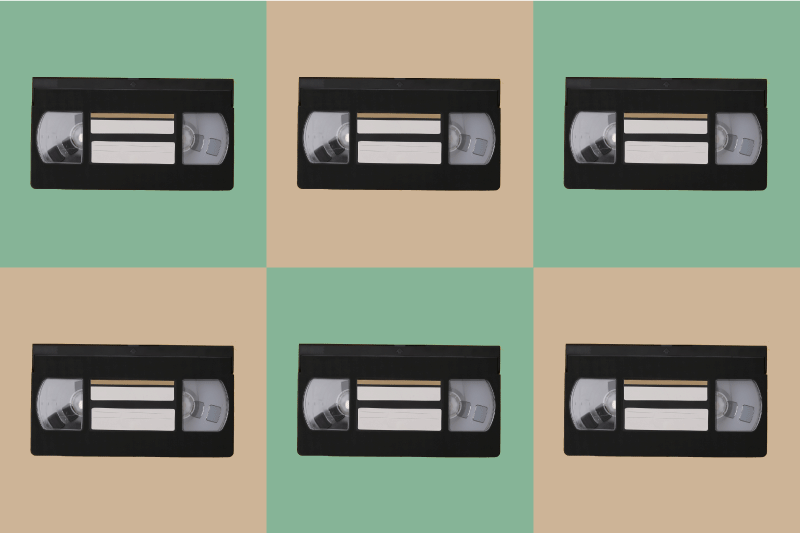 Podmetač izvornik uz dizajn vintage vhs trake - TenStickers