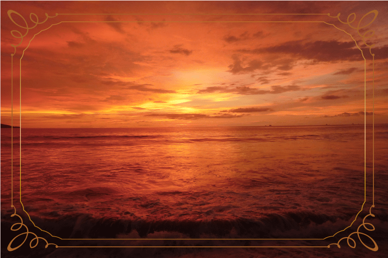 Podmetač moderan pogled na more u sumraku - TenStickers