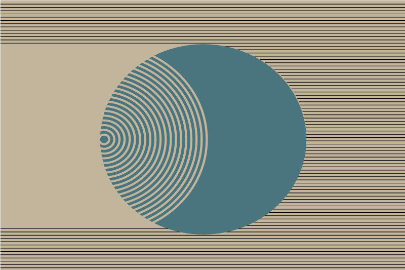 Podmetač moderan s geometrijskim kružnim motivom - TenStickers
