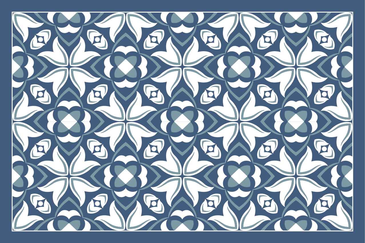 Podmetač tekstura s razrađenim botaničkim motivom - TenStickers