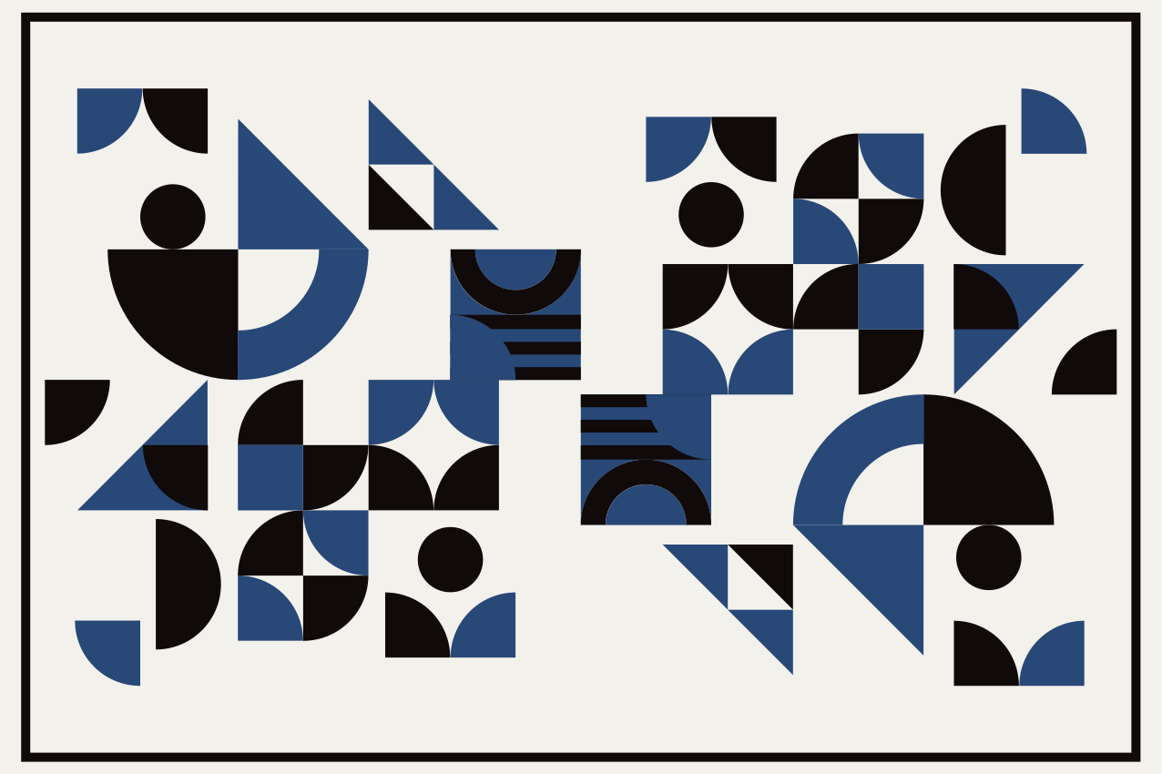 Podmetač moderan geometrijski plavi uzorci - TenStickers