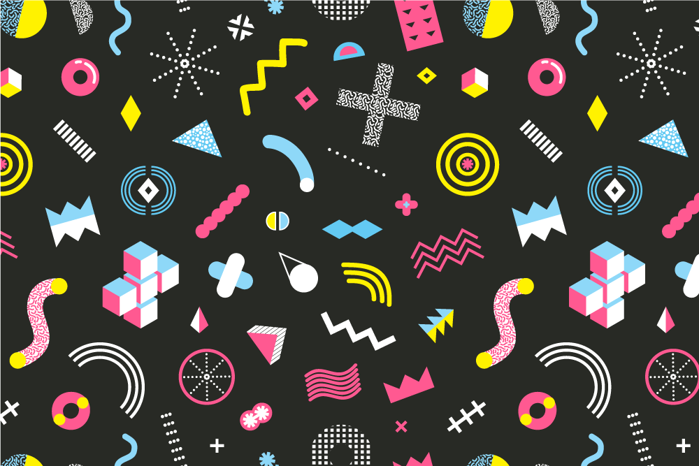 Podmetač izvornik vibrantni geometrijski elementi - TenStickers