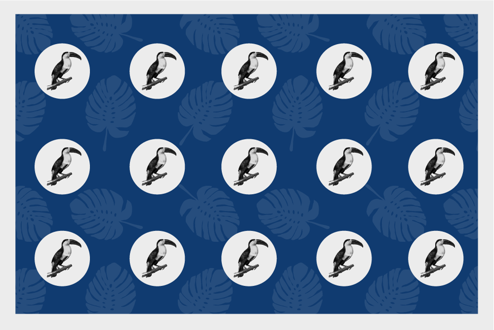 Podmetač izvornik s uzorkom tropskih ptica - TenStickers
