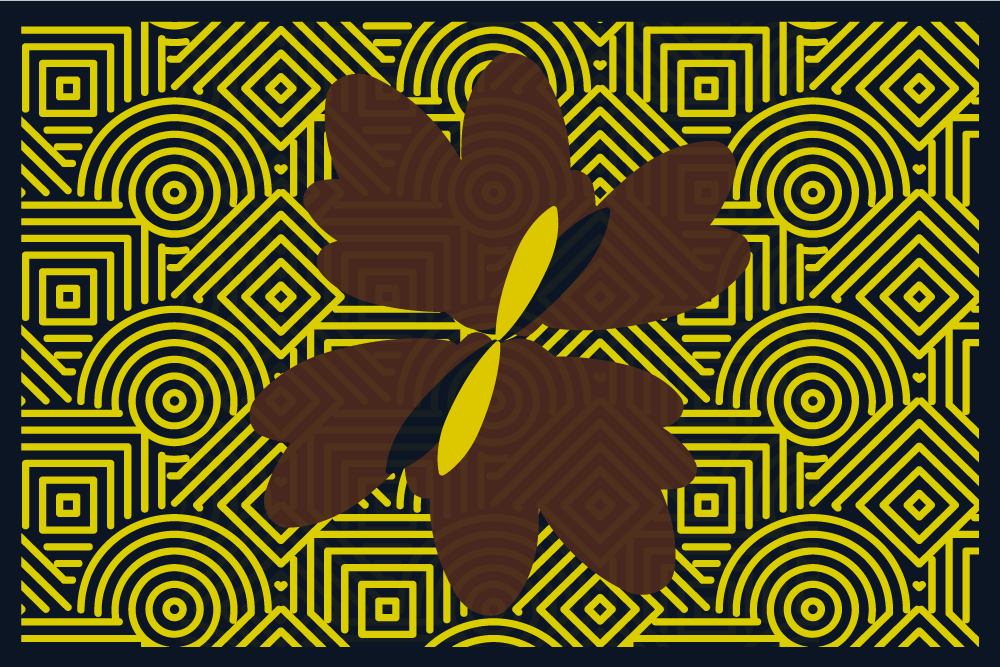 Podmetač tekstura apstraktni geometrijski cvijet - TenStickers