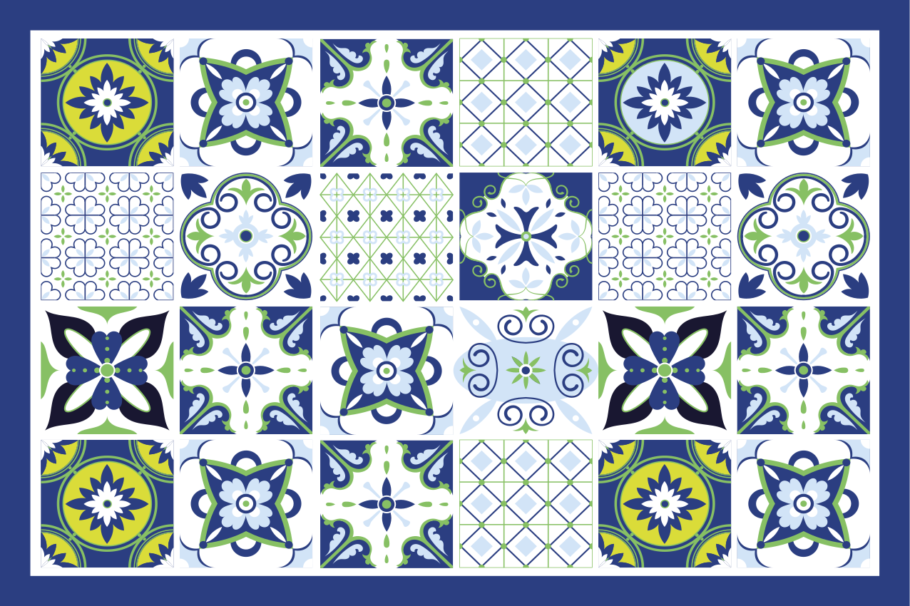 Podmetač tekstura Živopisne geometrijske kompozicije - TenStickers