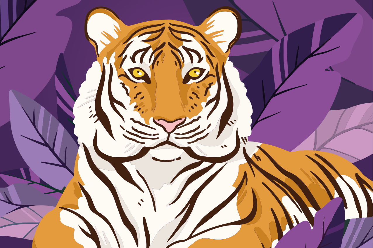 Podmetač djeca portret veličanstvenog tigra - TenStickers