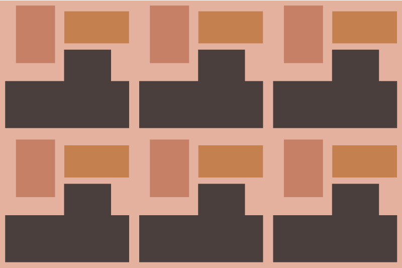 Smeđe i narančaste oblike originalnih podmetača - TenStickers