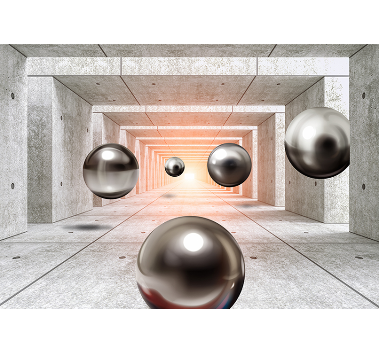 Futuristički tunel 3d zidni mural - TenStickers