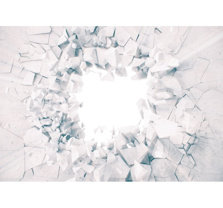 Razbijen efekt 3d zidni mural - TenStickers