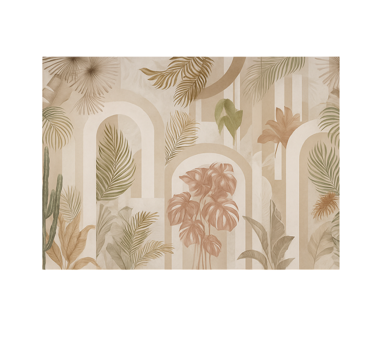 Foto tapete za dnevni boravak dizajn lukova u džungli - TenStickers