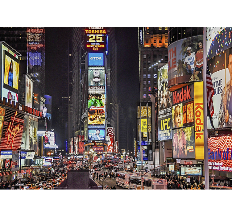 New york zidne pozadine vibrantni times square - TenStickers