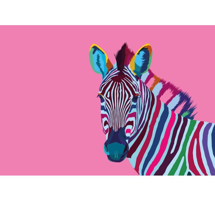 Zebra pop art životinjski zidni zid - TenStickers