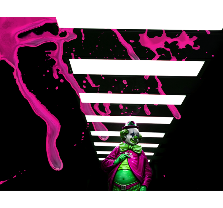 Zidni murali urbane umjetnosti klaun u ružičastom - TenStickers