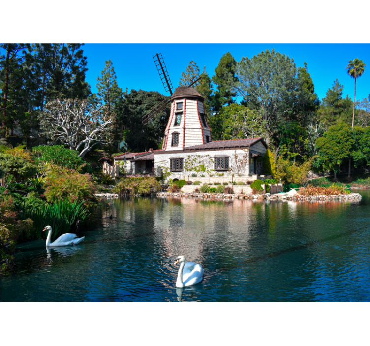 Foto tapeta šarmantno utočište od vjetrenjače - TenStickers