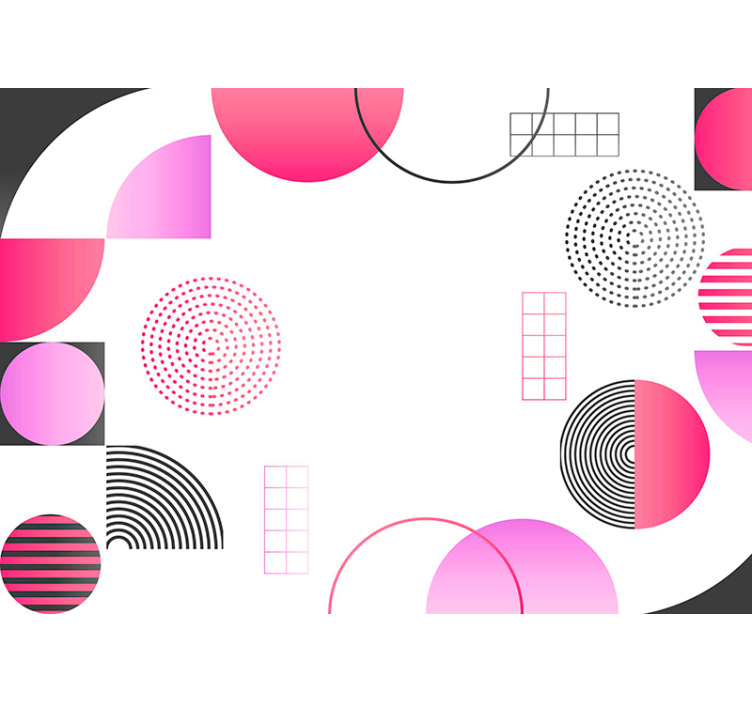 Krugovi boja apstraktni zidni zid - TenStickers