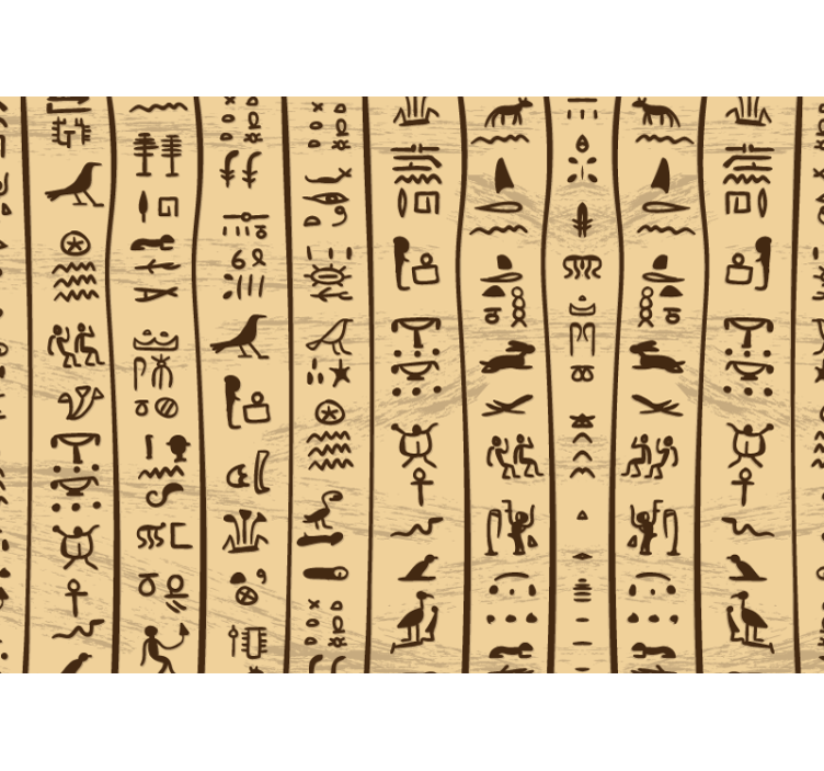 Egipatski hijeroglifi zidni zid dnevne sobe - TenStickers