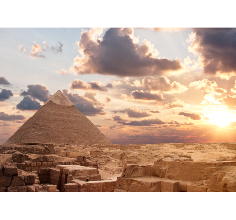 Zidne slike i zidne freske pyramida zalazak sunca - TenStickers