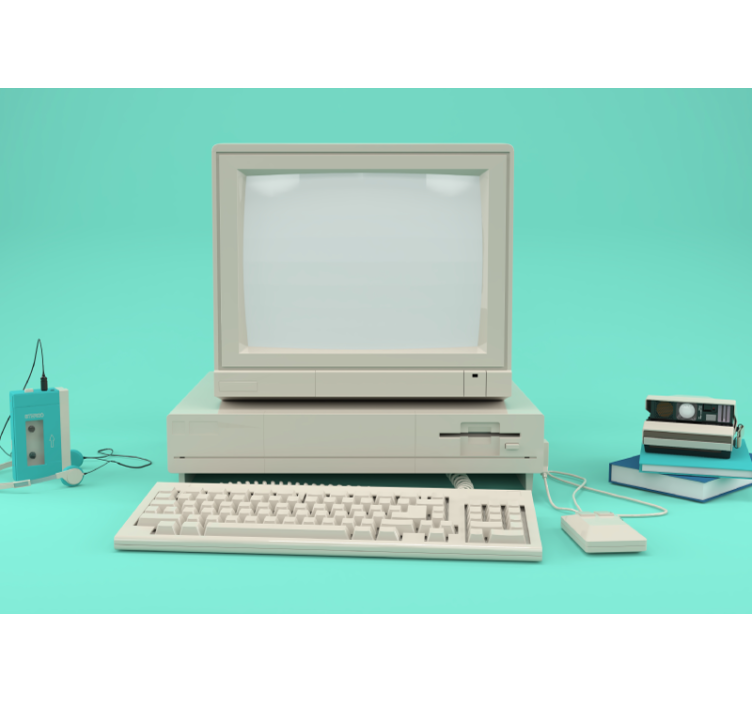 Foto tapete vozila vintage postavka računala - TenStickers