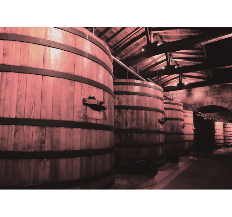 Zidne imitacije kamena drvena bačva za pohranu - TenStickers