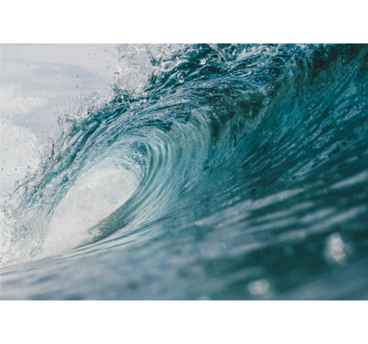 Dnevni boravak veliki val morskog zida - TenStickers