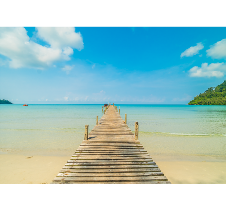 Foto tapeta s pogledom na drveni mol - TenStickers