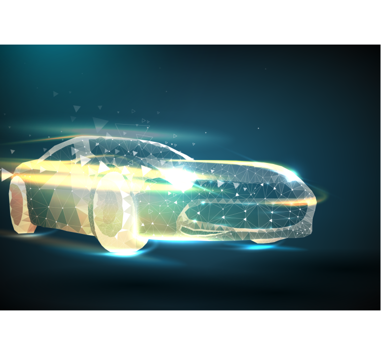 Foto tapete vozila geometrijski pokret automobila - TenStickers