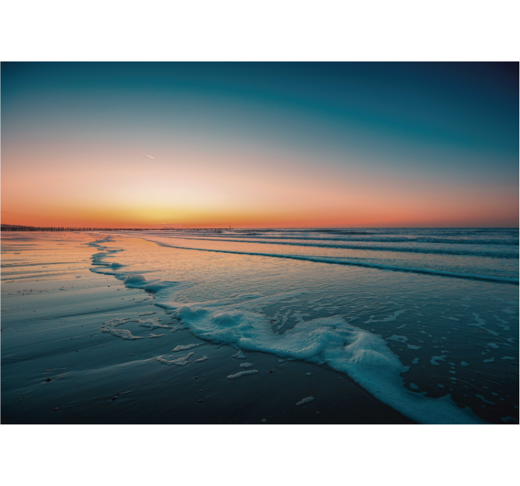 tapete priroda zalazak sunca oceanski valovi - TenStickers