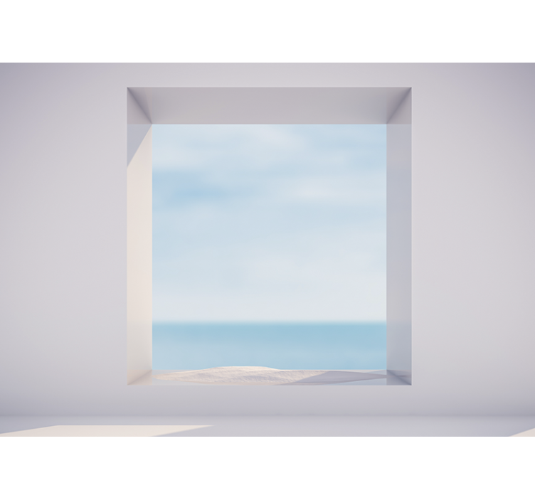 Krovni prozor pogled na more 3d zidni zid - TenStickers
