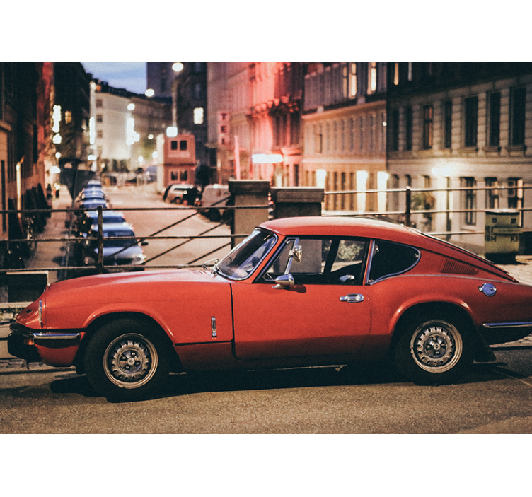 Foto tapete vozila bezvremenski grimizni automobil - TenStickers