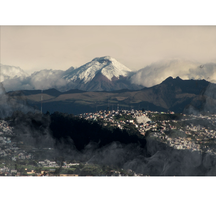 Foto tapete planinski zimski planinski prizor - TenStickers