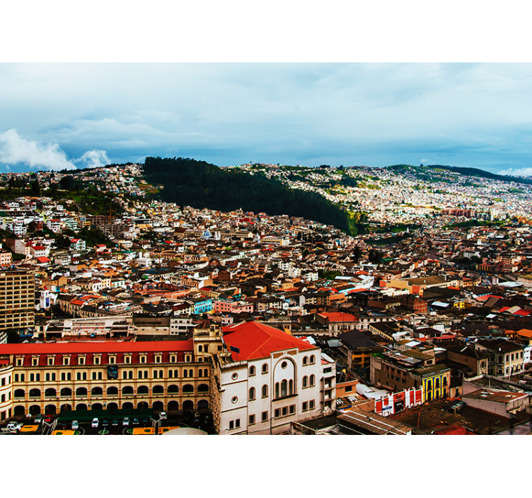 Zidne slike i zidne freske andski gradski pogled - TenStickers