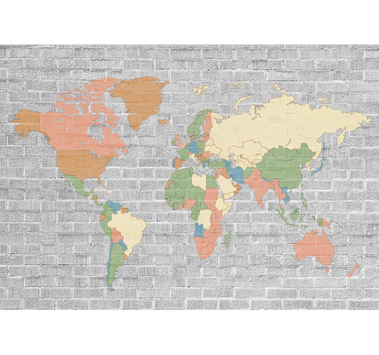 Tapeta karta svijeta sveobuhvatan globalni atlas - TenStickers
