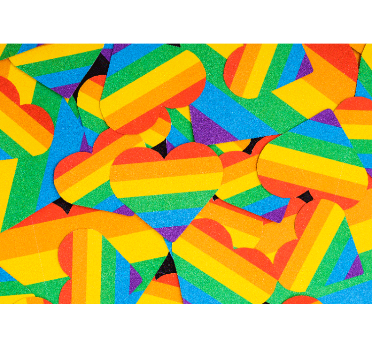 Foto tapete ljubav s šarenim uzorcima srca - TenStickers