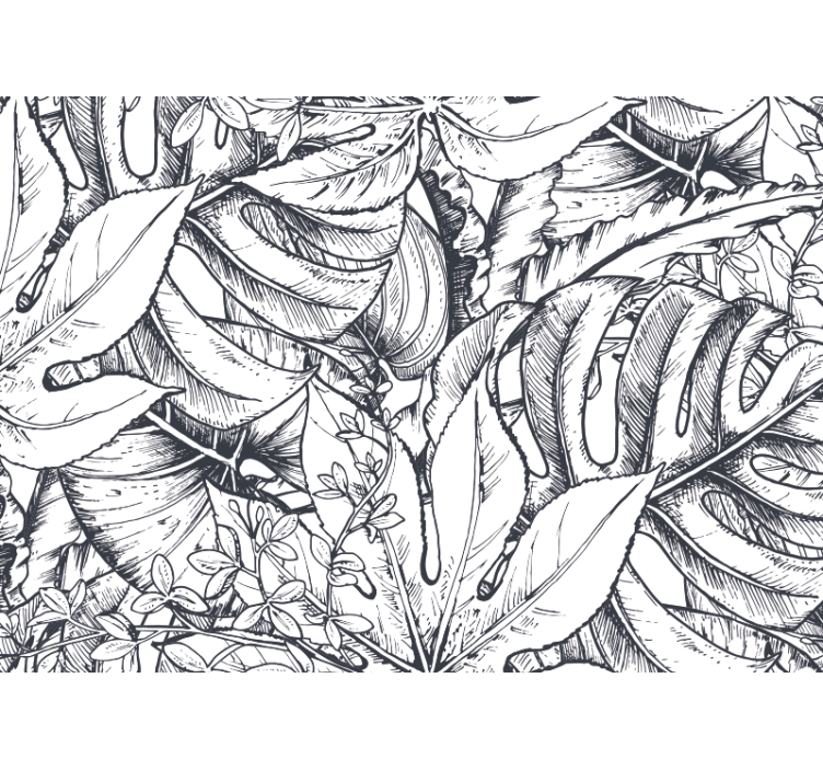 tapete priroda lisnata botanička ilustracija - TenStickers