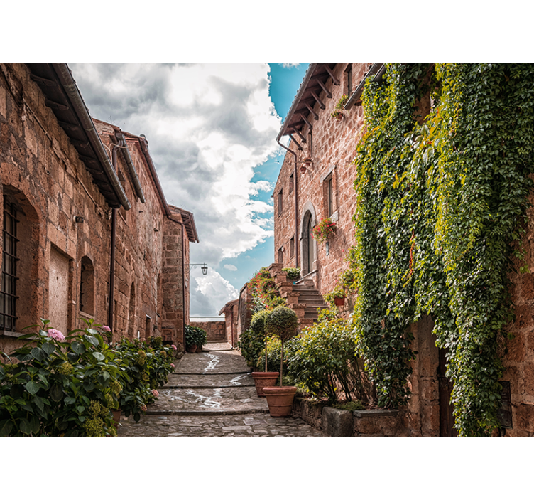 Zidne slike i zidne freske šarmantna talijanska ulica - TenStickers