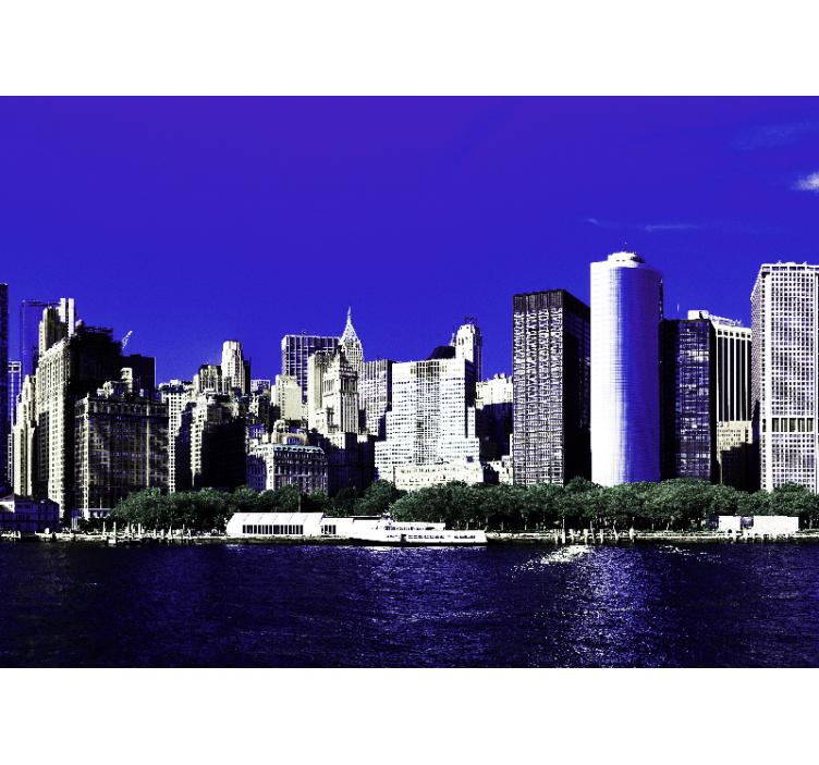 New york zidne pozadine panorama new yorka - TenStickers
