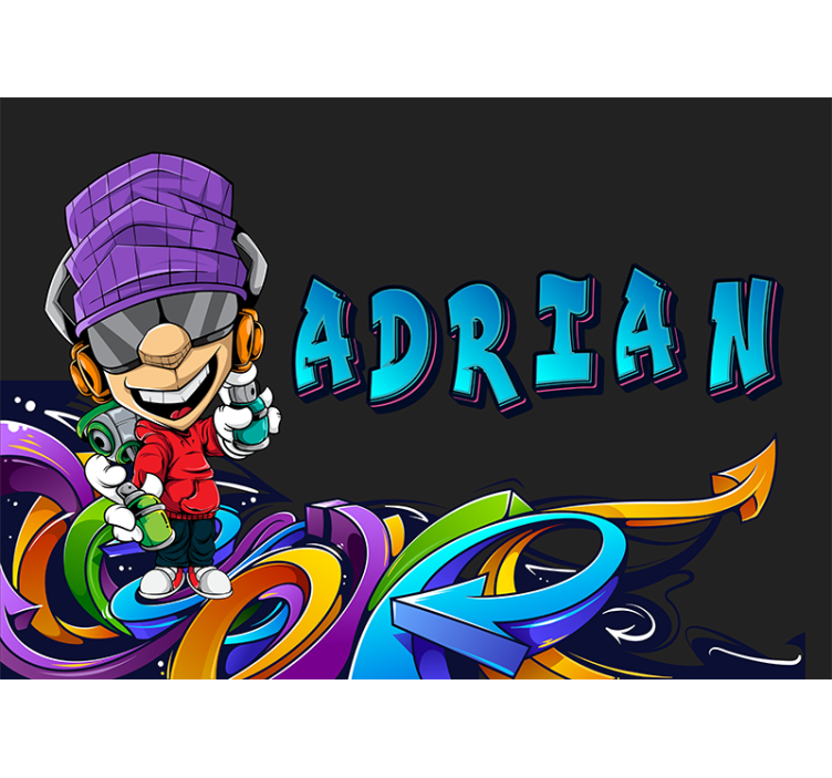 Grafiti i zidni zid urbane umjetnosti mladića - TenStickers