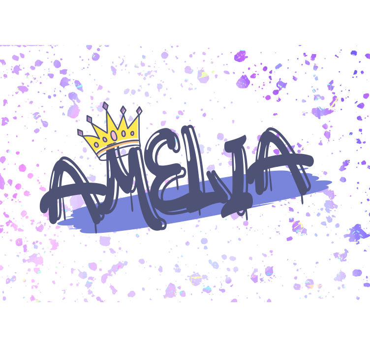 Djevojački grafiti s krunskim urbanim zidnim freskama - TenStickers