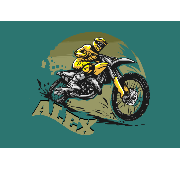Foto tapete vozila motocross vozač u akciji - TenStickers