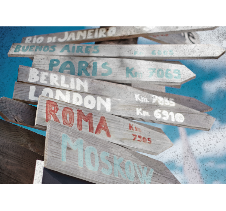 Putokazi gradovi zidni zid - TenStickers