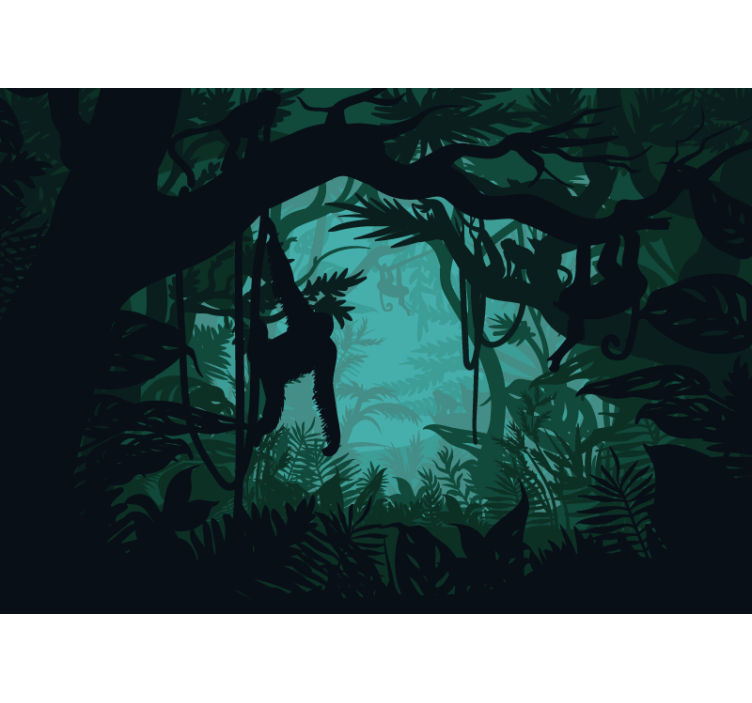 foto tapete džungla živopisni krajolik džungle - TenStickers