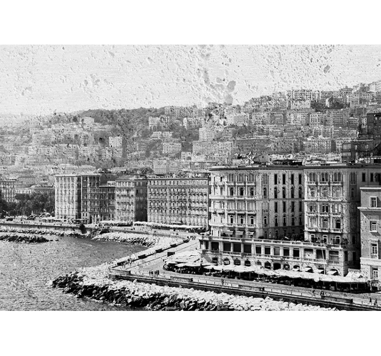 Zidne slike i zidne freske pogled na obalu napulja - TenStickers