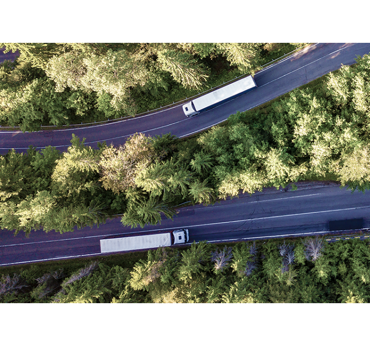 Foto tapete vozila kamioni na autocesti - TenStickers