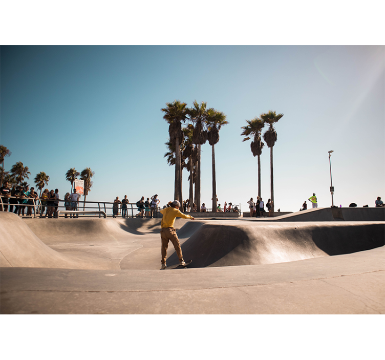 Zidne slike i zidne freske skateboarding uz ocean - TenStickers