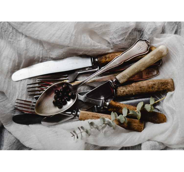 Fototapete za kuhinju vintage posuđe ansambl - TenStickers