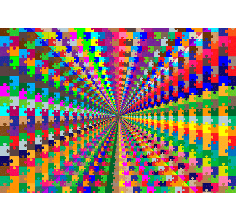 foto tapete 3d eksplozija slagalice - TenStickers