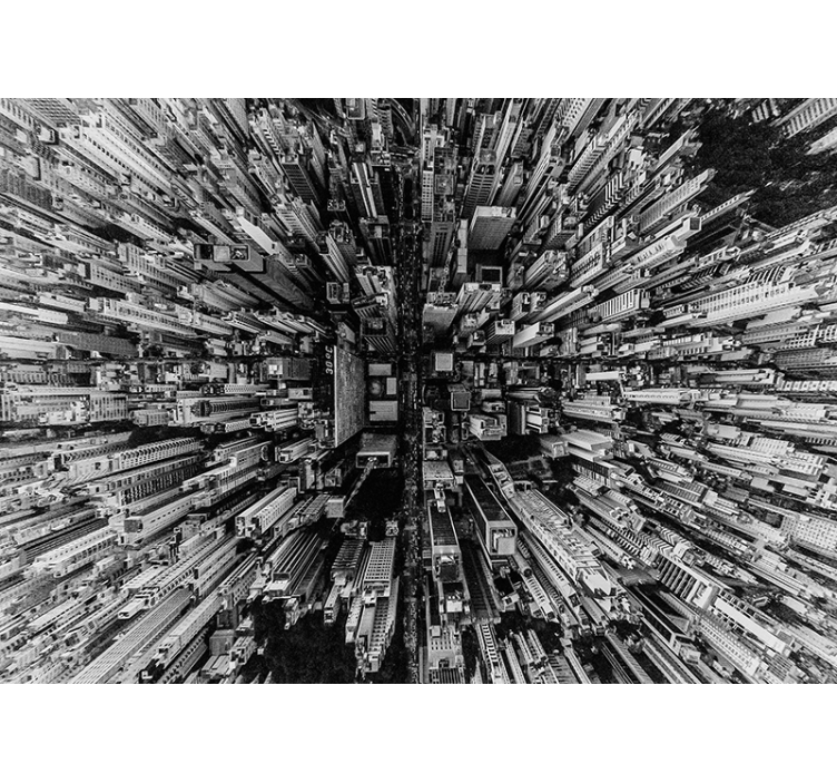 Zidne slike i zidne freske zračni urbani krajolik - TenStickers